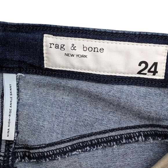 Rag & Bone Women's Nina High Rise Ankle Skinny in Viola Wash Size 24 NWT - Picture 7 of 8